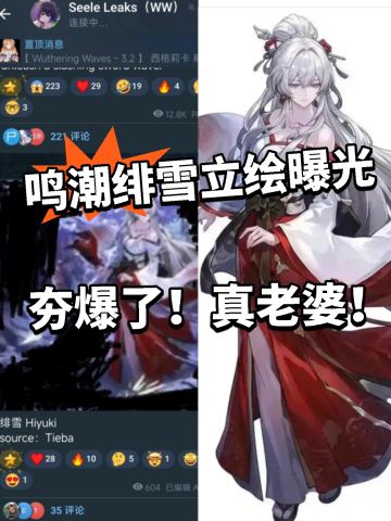 鸣潮:绯雪首次立绘曝光！夯爆了！