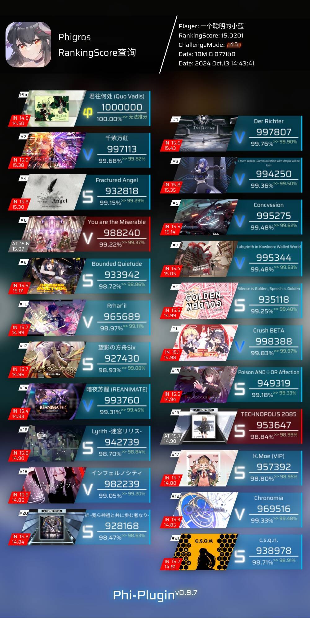 从萌新到16！记录我的Phigros成长之路 5