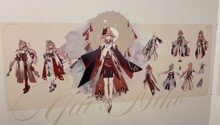 原神巴黎展角色原画一截图