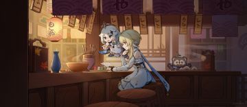 《原神》「百鬼戏话」网页活动壁纸展示