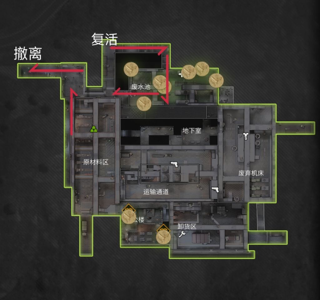 工厂三分钟快速跑刀路线截图