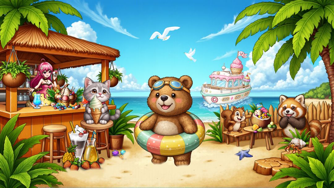 【周常】冰淇淋海滩活动-开启，新玩家免费领金色饼胚礼包！截图