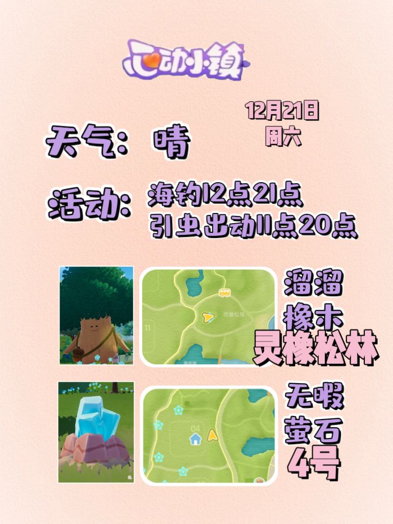 12月21日溜溜木萤石位置及活动摘要 2