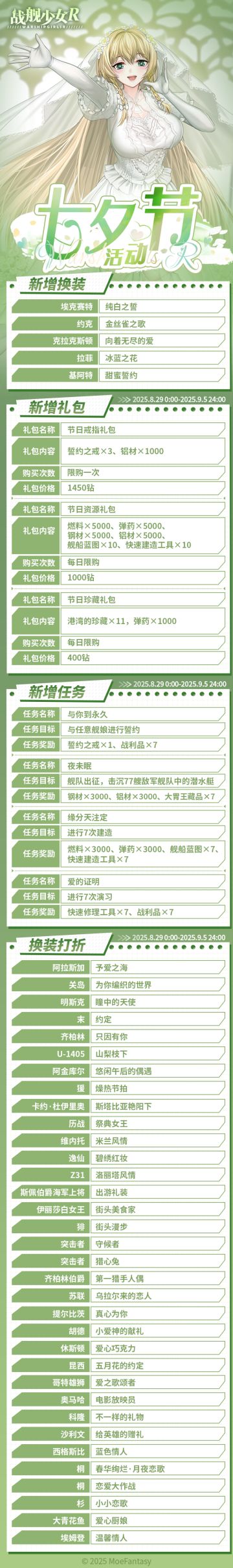 2025.8.28 不停机更新公告 & 七夕活动公告