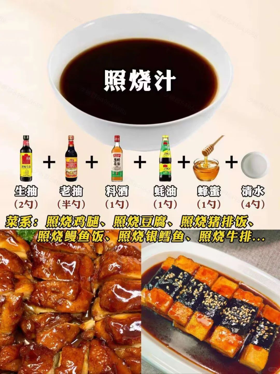 香喷喷的家常调味酱汁公式!满满干货~ 2