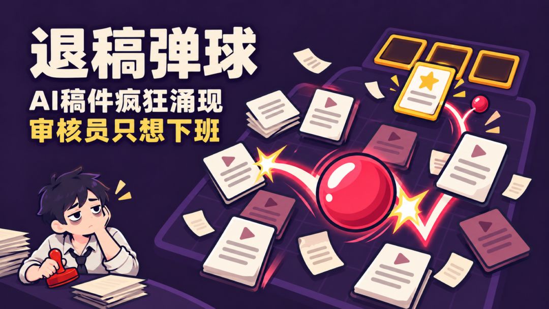 《退稿弹球》上线啦!AI稿件疯狂涌现,审核员只想下班 1