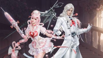 纯粉小天使殷紫萍与白衣银发刘炼，你更想被谁治疗？