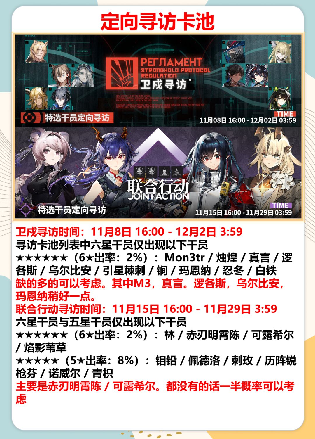 明日方舟塔露拉实装,卫戍协议常驻,送6星 18