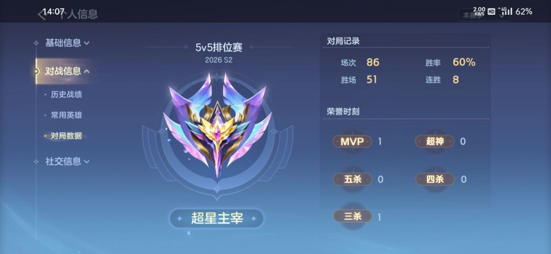 万年单排辅成绩 2