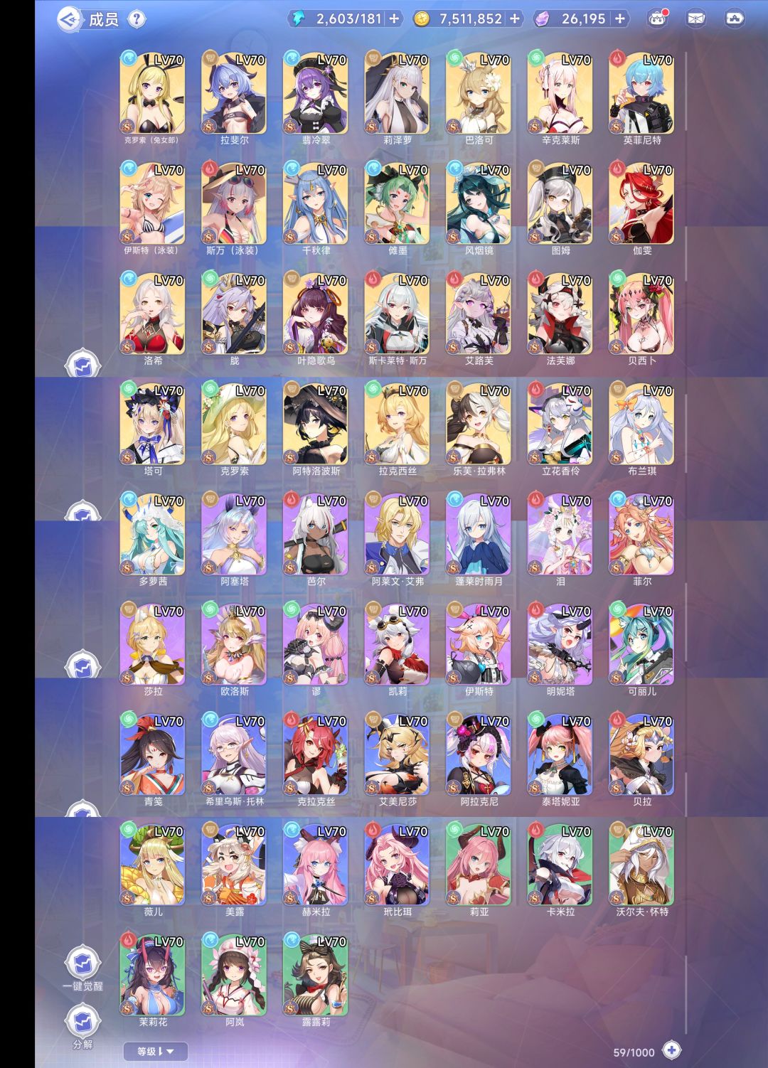 test版本全角色 1