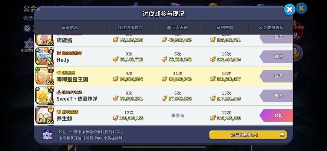 北境之光求排名30-50左右公会 2