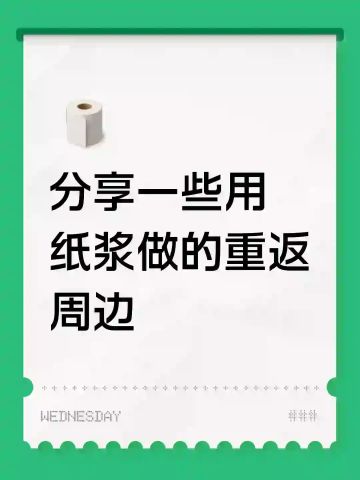 分享一些用纸浆做的重返周边
