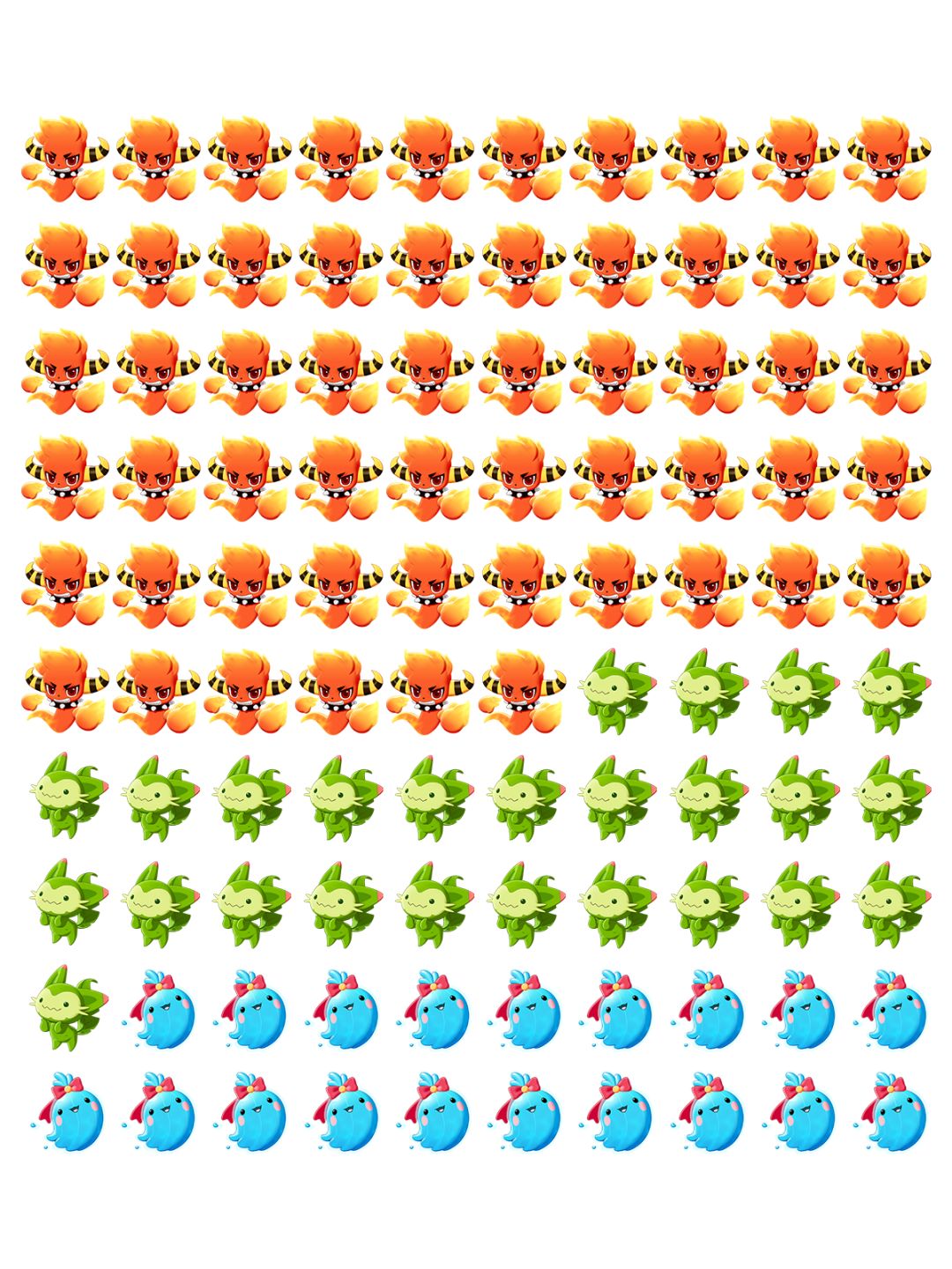 👀用更直观的方式看洛克王国的御三家占比 2