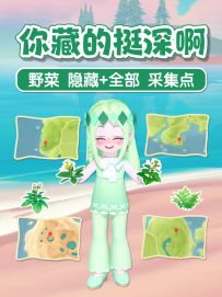 小镇，藏的挺深呀~野菜位置 全84个采集点（含隐藏）