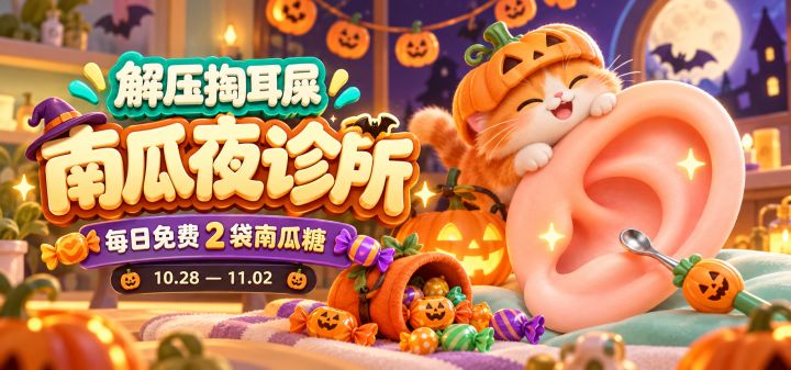 《解压掏耳屎》万圣节限定活动「南瓜夜诊所」暖心开启!截图