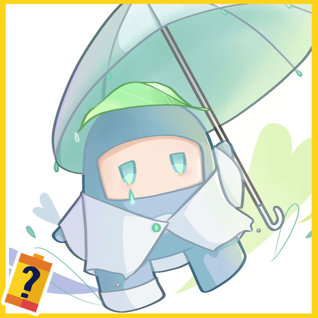 我这边下雨了所以原创了一只雨天豆 1