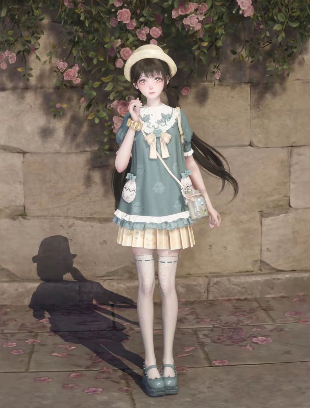 无限暖暖|蔷薇花墙,森系邻家少女穿搭 3
