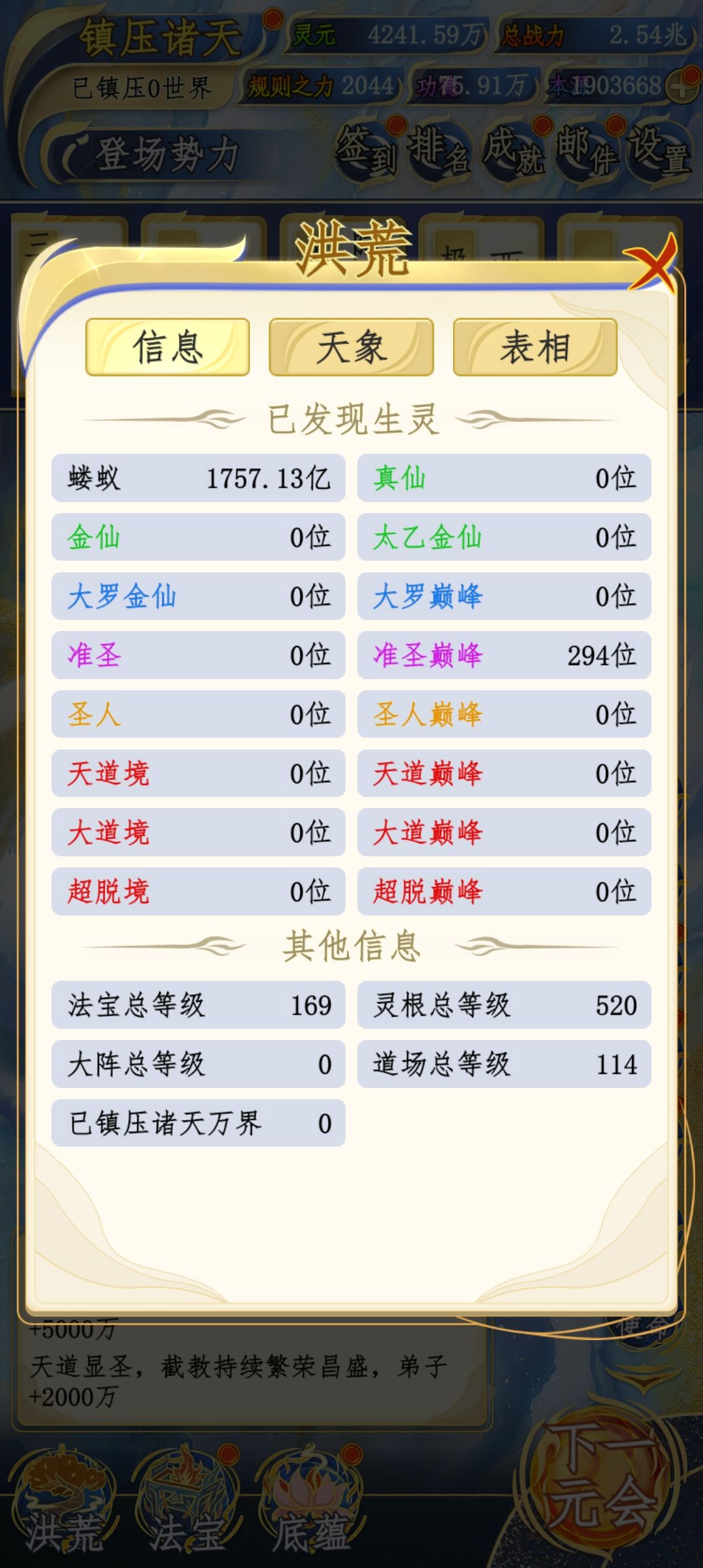 全角色 同境界 异种战力报表呀 2