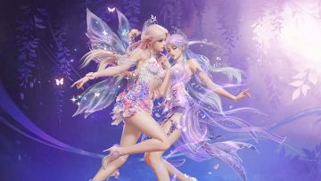 流光翅膀+繁花裙摆，殷紫萍双生花神神品皮肤上线S5确幸转盘~