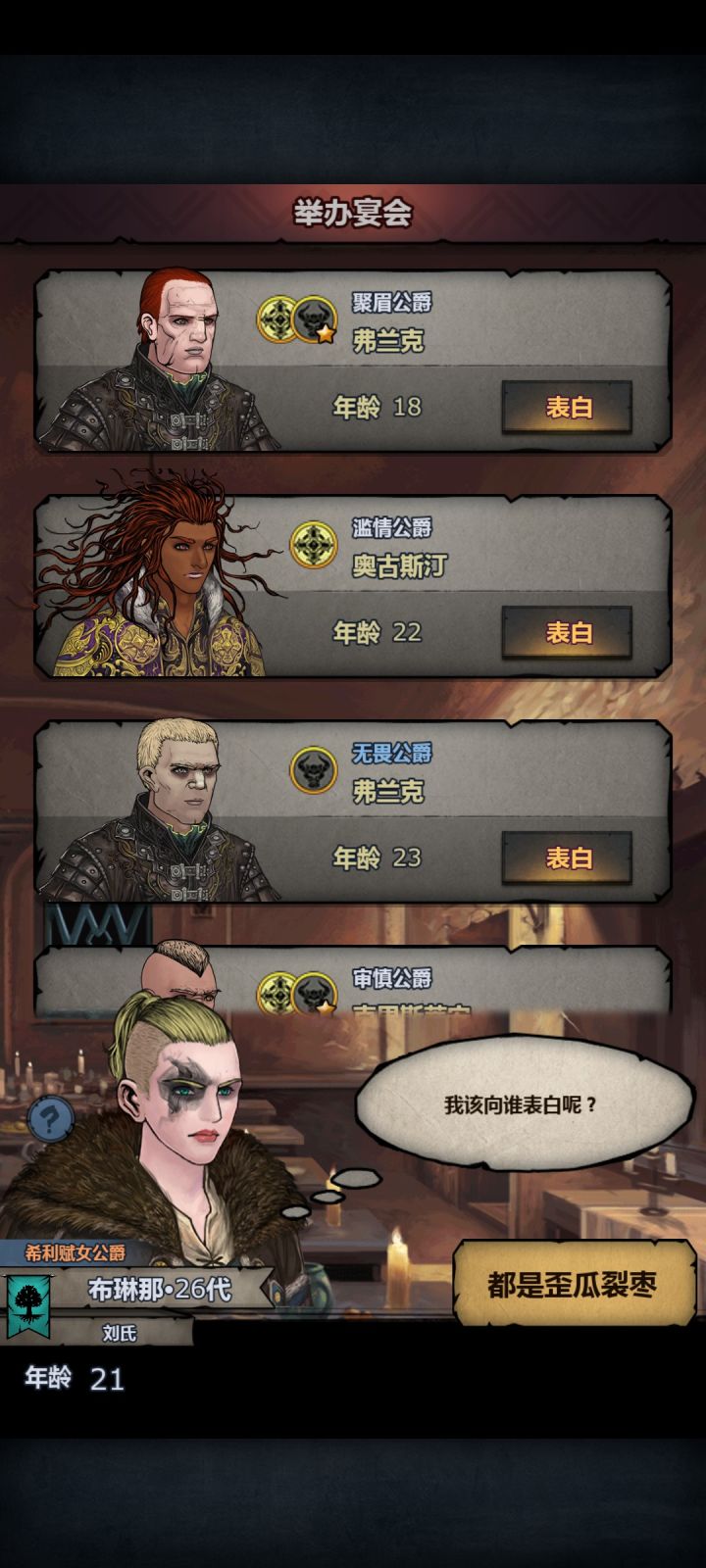 关于4人高级宴会统计。截图