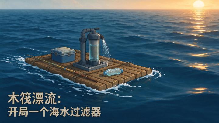 TapTap安利｜木筏漂流：开局一个海水过滤器你能呆到第几天？截图