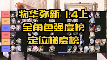 物华弥新 1.4上 全角色强度榜 定位梯度榜