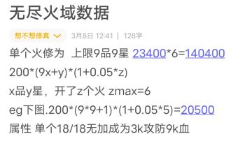 无尽火域数据