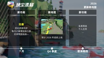 【绝尘漂移】更新路线图 2026：新地图、新玩法、新功能