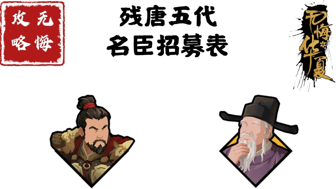【无悔攻略】残唐五代名臣招募表截图