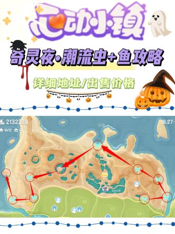 奇灵夜•潮流虫和鱼的位置与售价❗️超详细❗️