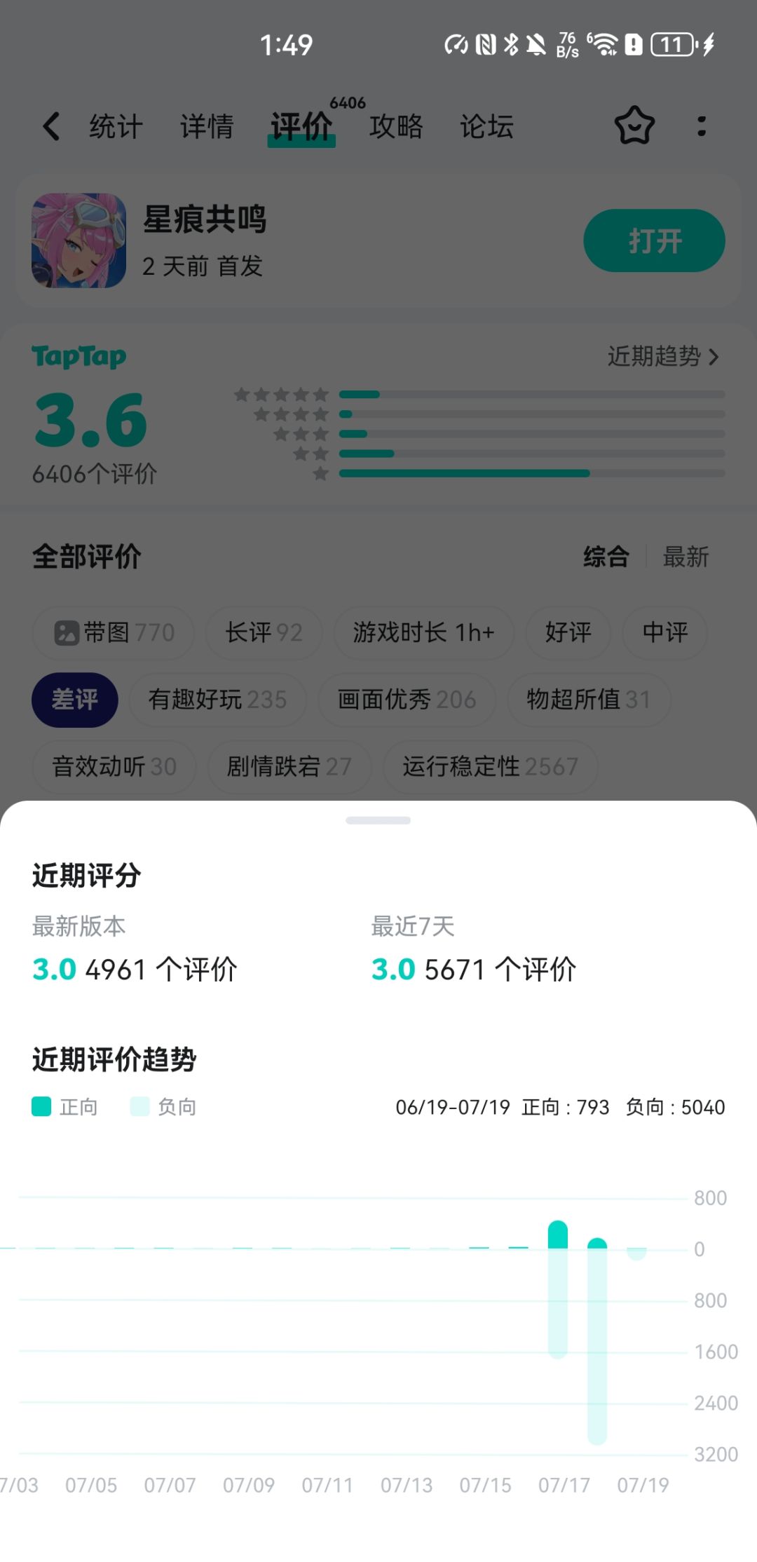 不给星痕共鸣打差评,给三国杀点五星好评! 1