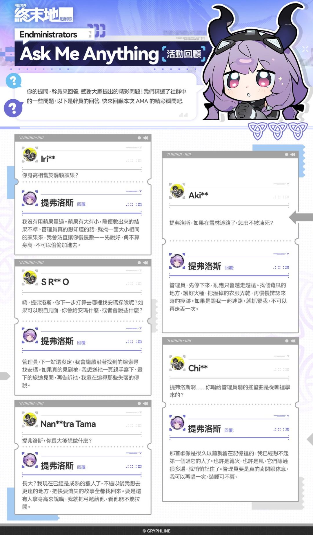 傲娇猎人来的?终末地提弗洛斯Q&A! 2