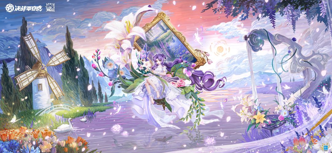 辉夜姬画灵绘梦系列皮肤「堇色呢喃」曝光 2