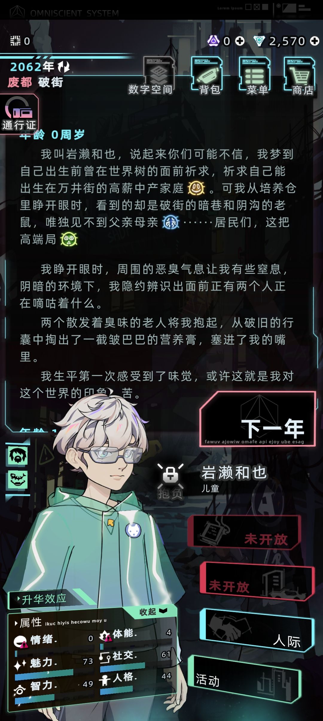 天赋随出来的无父母破街小孩 1