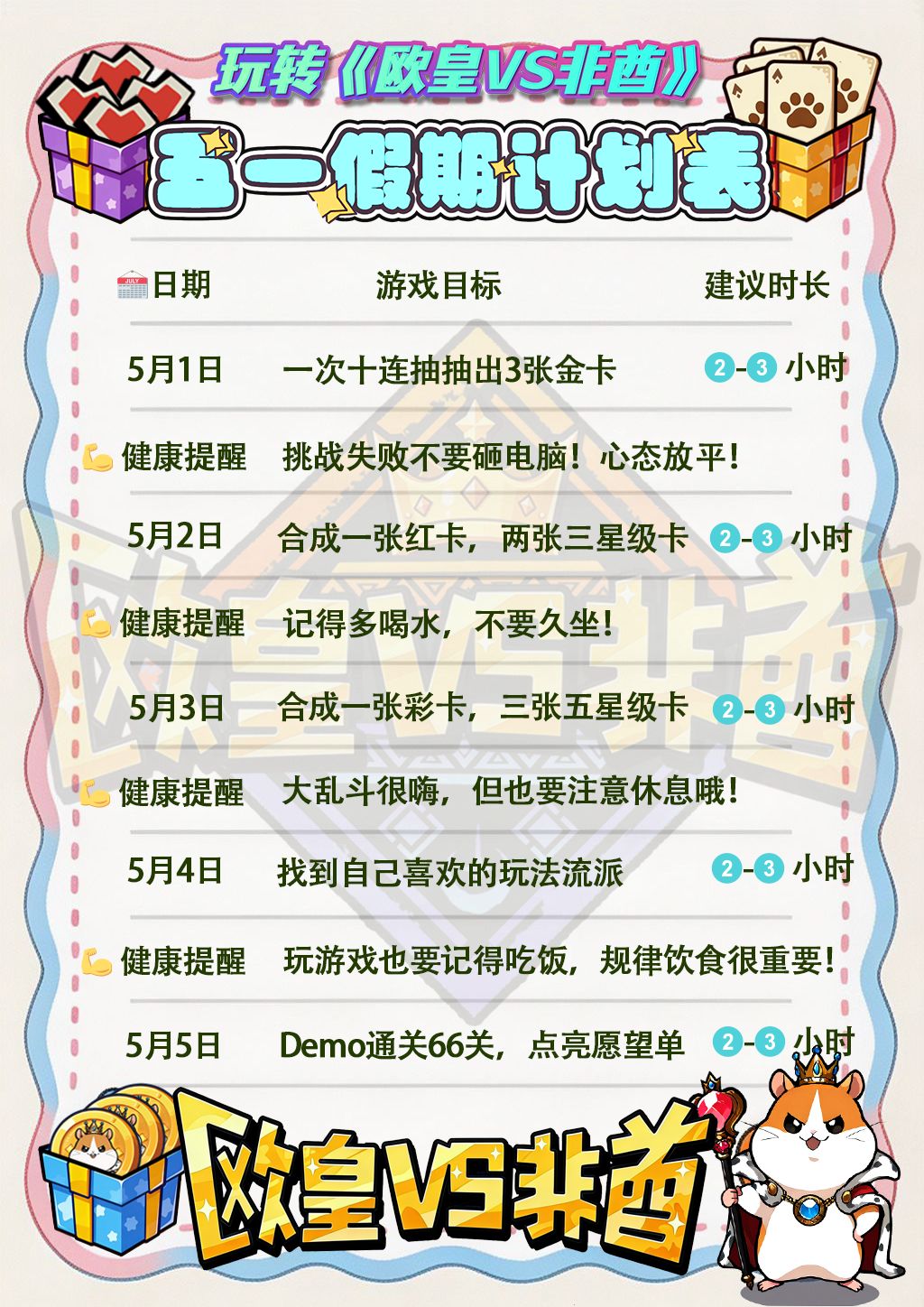运气就是实力!《欧皇VS非酋》5天狂欢计划 1