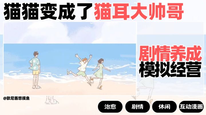 猫猫变成了猫耳大帅哥❗云养猫~互动漫画式剧情养成~模拟经营❗截图