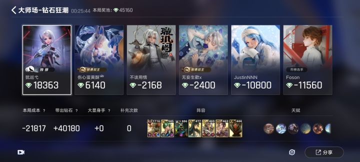 侥幸赚取两万钻石截图