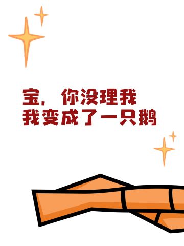 宝，你没理我，我变成了一只鹅