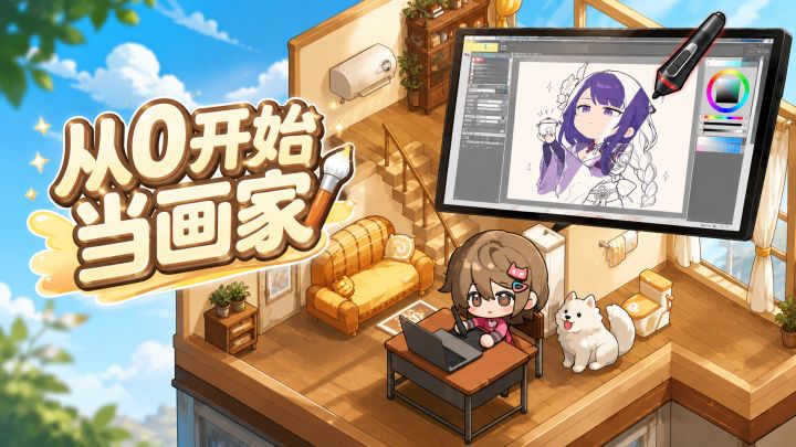 从出租屋小画家到榜单No.1!画师人生模拟器截图