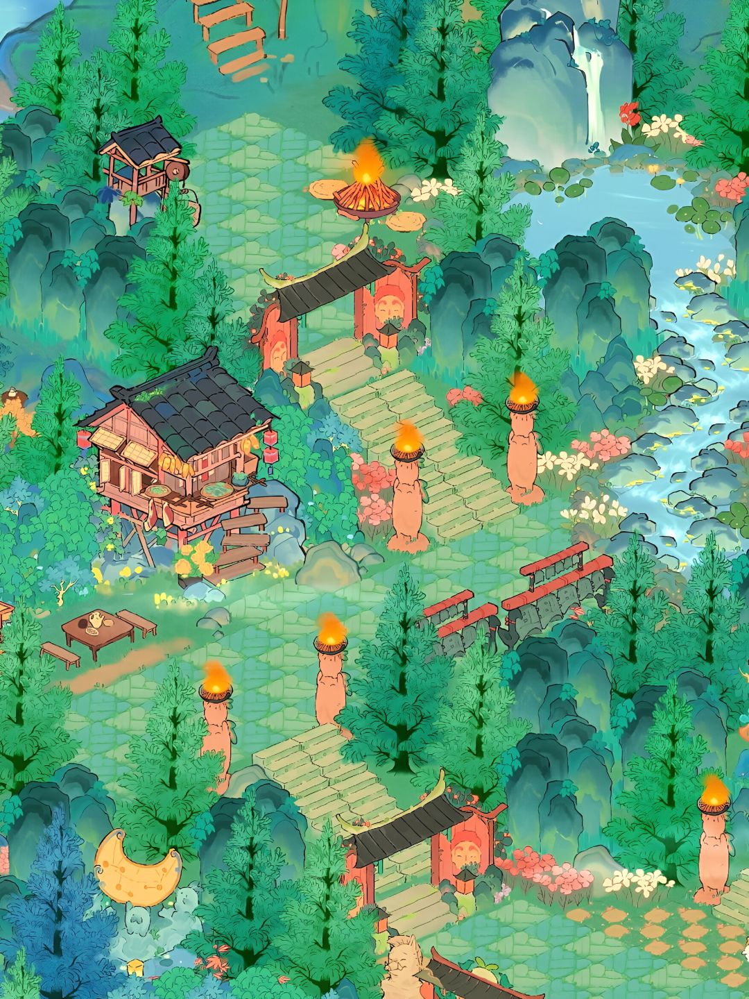 桃源三岛•祭祀大典 火把火堆太有氛围了 2