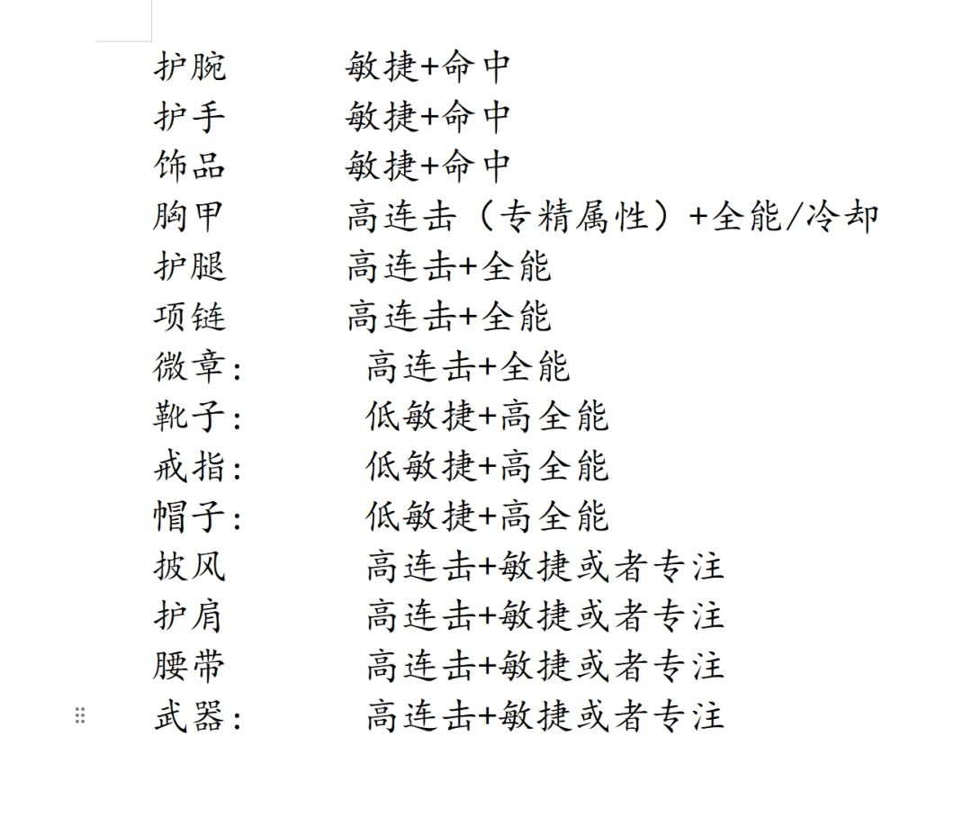 塔瑞斯世界装备属性词条选择！特技选择！截图