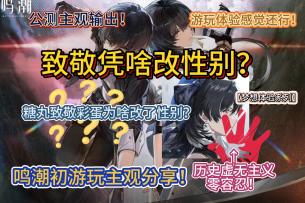 致敬凭啥改性别？鸣潮初游玩主观分享！但糖丸致敬为啥改了性别？