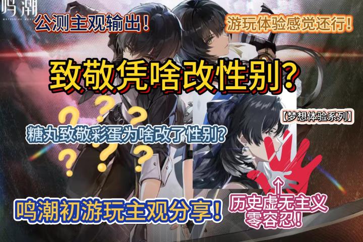 致敬凭啥改性别?鸣潮初游玩主观分享!但糖丸致敬为啥改了性别?截图