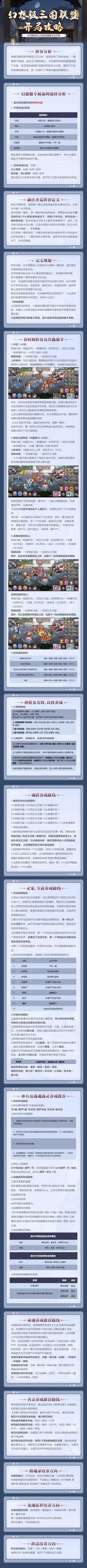 玩家攻略丨执棋幻想服三国联盟队开局攻略！队伍养成全面解析