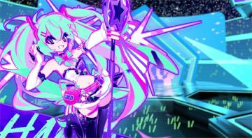 新角色初音未来登场，想要握手的粉丝请在舞（谱）台（面）上排成两列！