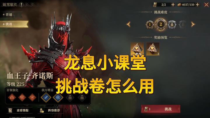 龙息神寂-挑战卷怎么用截图
