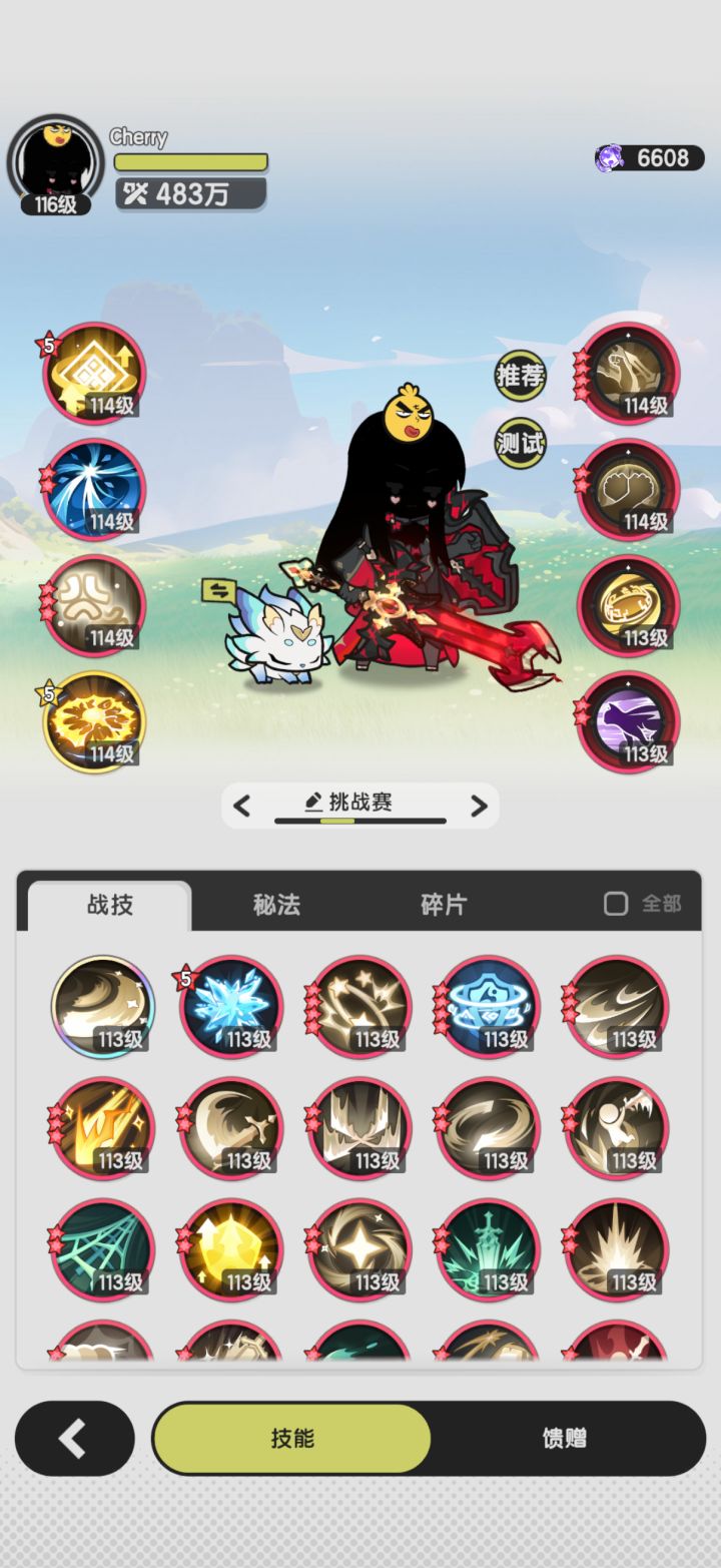 请教4转骑士pvp和挑战赛和混沌技能搭配截图