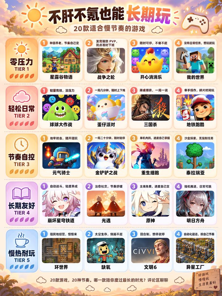 别被安利骗了!锐评不肝不氪也能长期玩截图