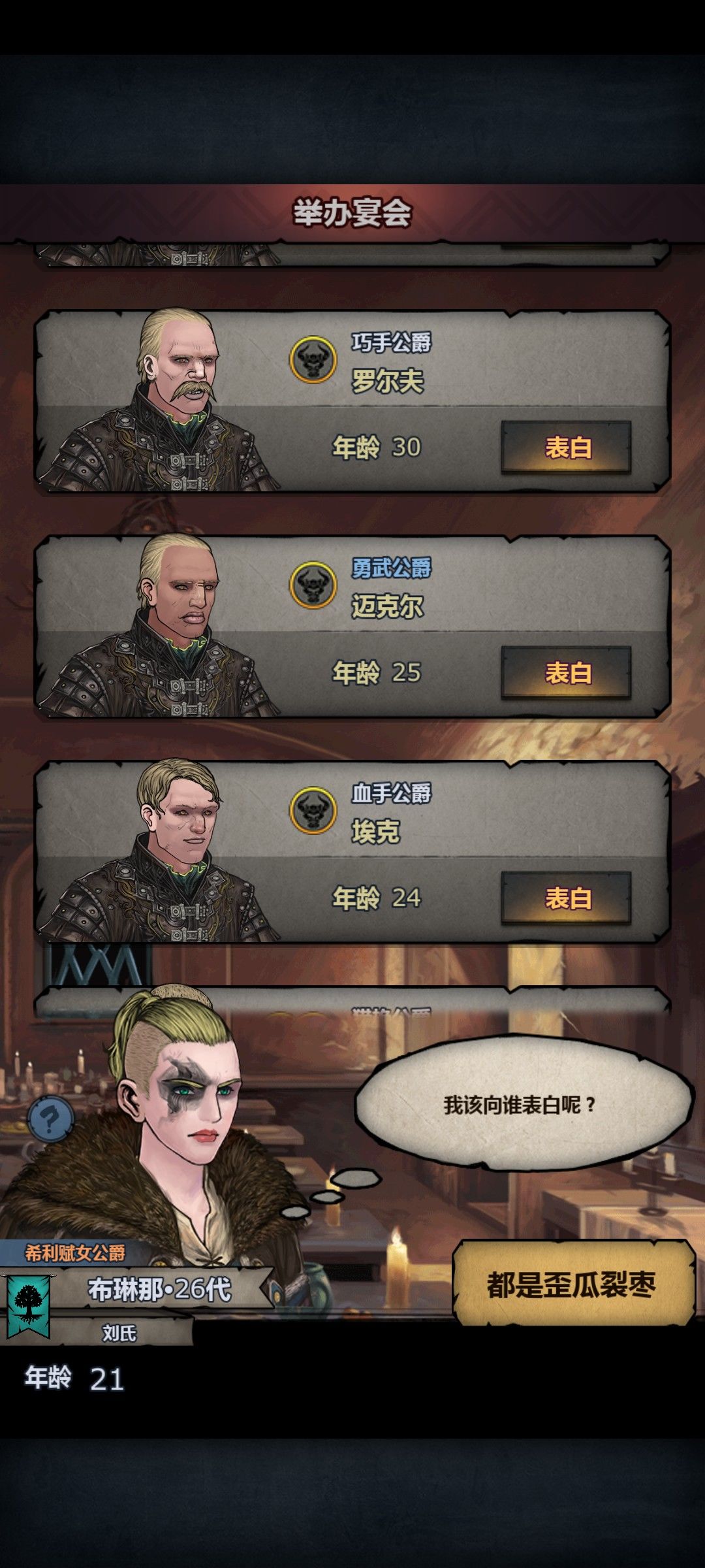 关于4人高级宴会统计。 2