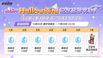 Happy Halloween！纪念登录签到活动即将开启！
